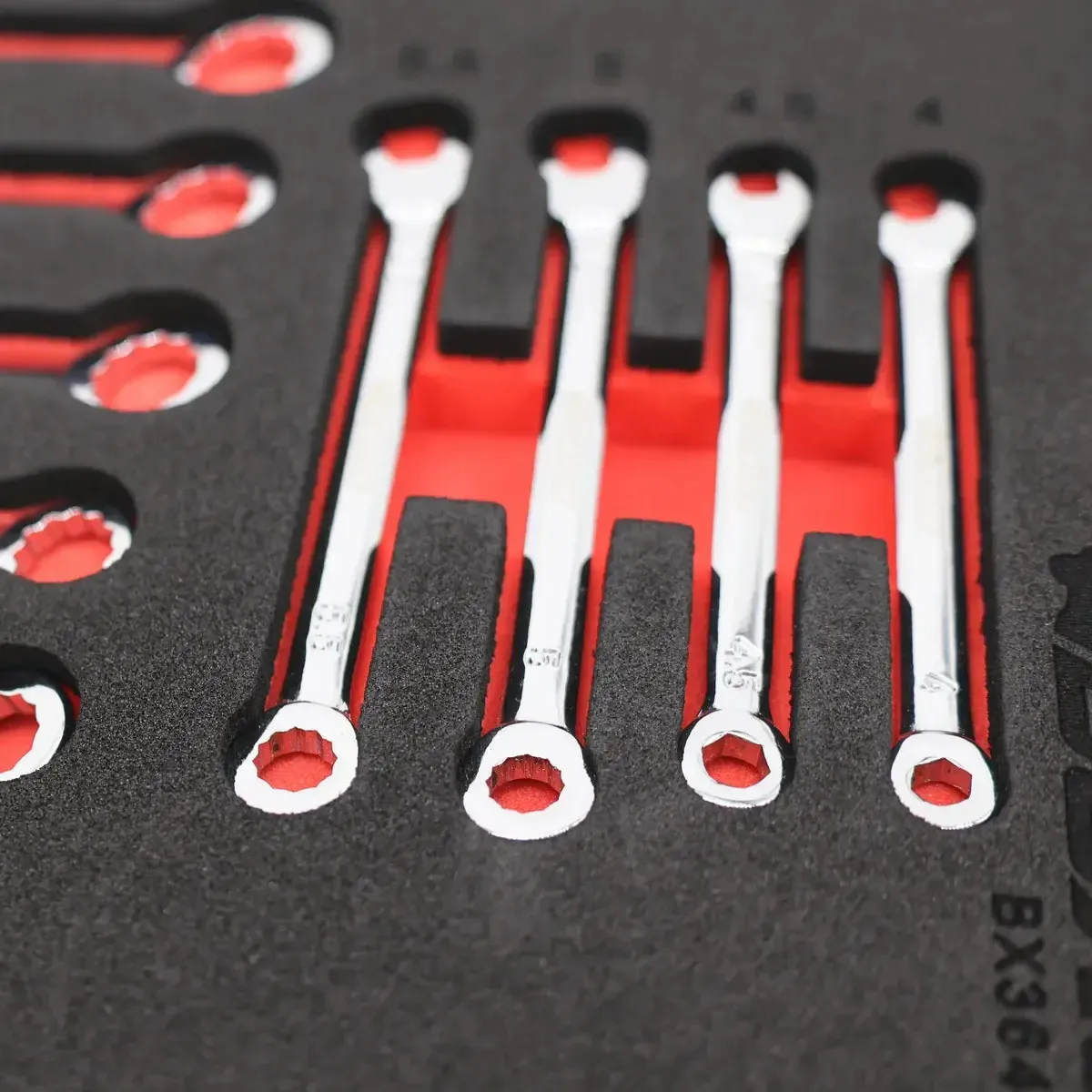 10-Piece Metric Mini Open Box End Combination Wrench Set | 1/9 Drawer EVA Foam - Image 3