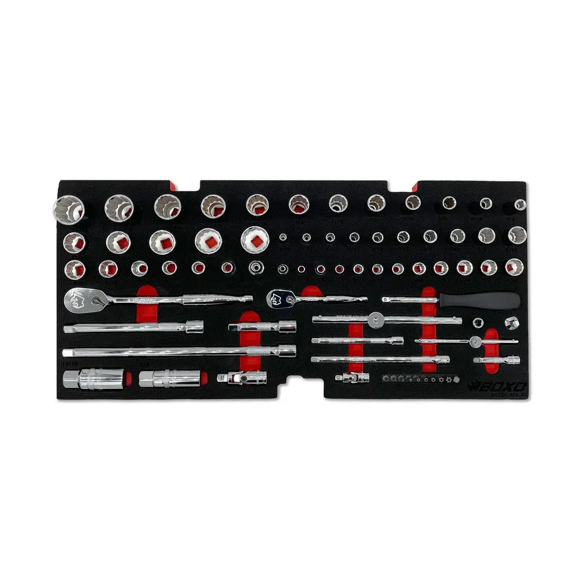 117-Piece SAE 3-Drawer Hand Carry Tool Box - Image 4