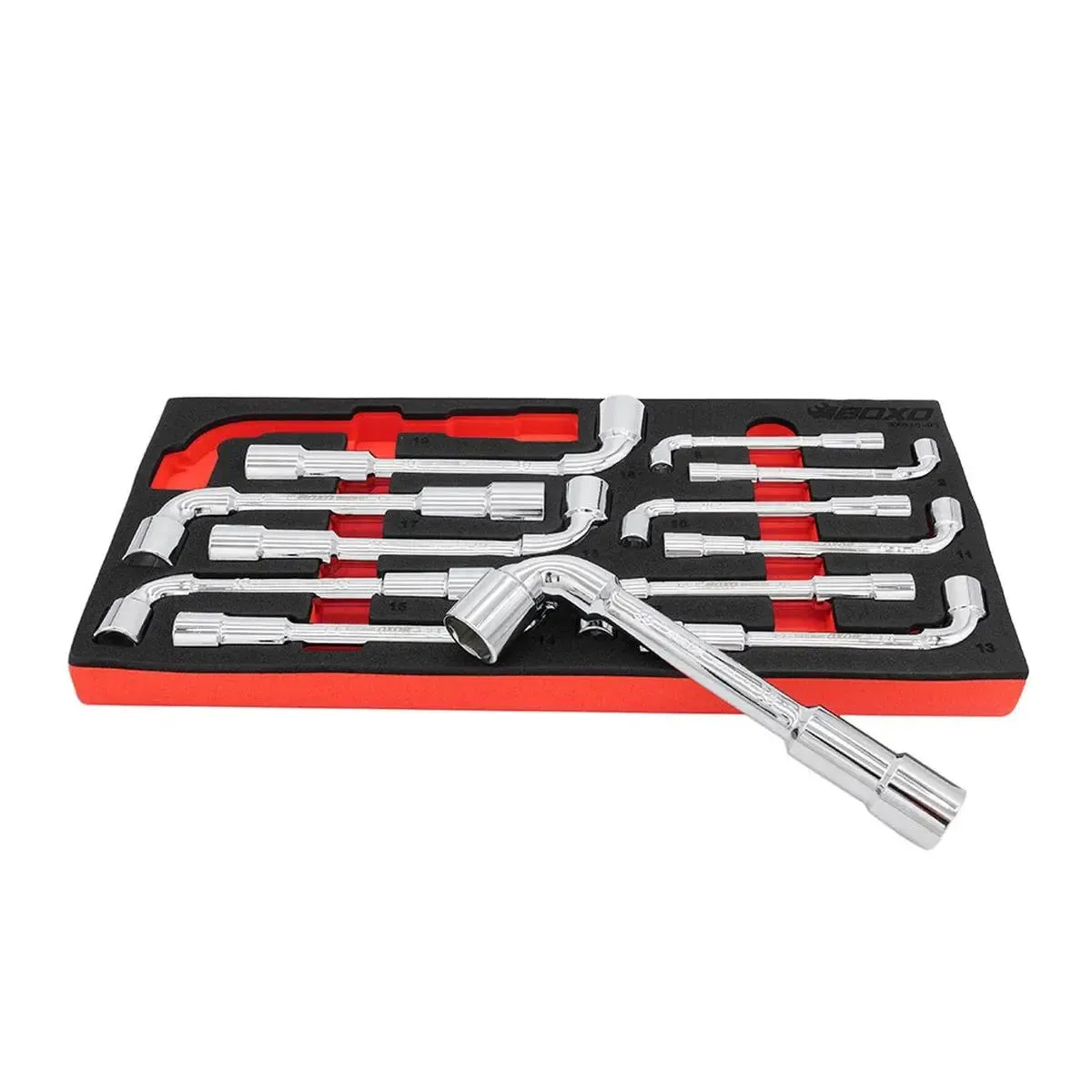 12-Piece Metric 6-Point Angled Socket Wrench Set, L-Shaped | 1/3rd EVA Foam - Image 2