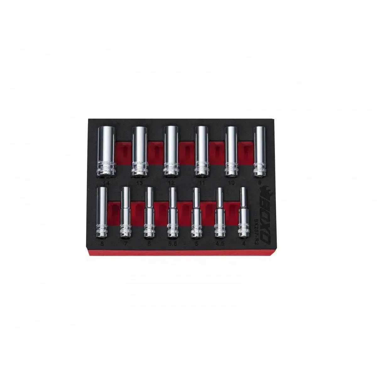 13-Piece 1/4" Drive Metric Deep 6-Point Chrome Socket Set | 1/9th EVA Foam