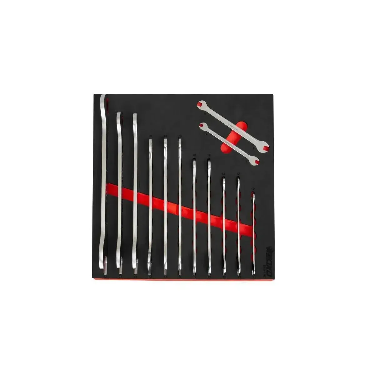 13-Piece Metric Ultra-Thin Double Open-Ended Spanner Set | 1/6 Drawer EVA Foam
