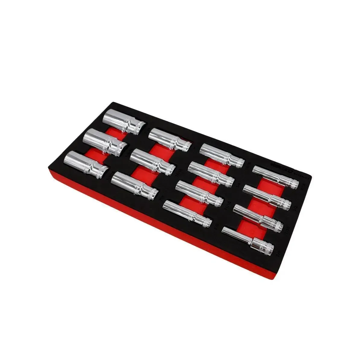 14-Piece 1/2" Drive 6-Point SAE Deep Socket Set | 1/3 Drawer EVA Foam - Image 2