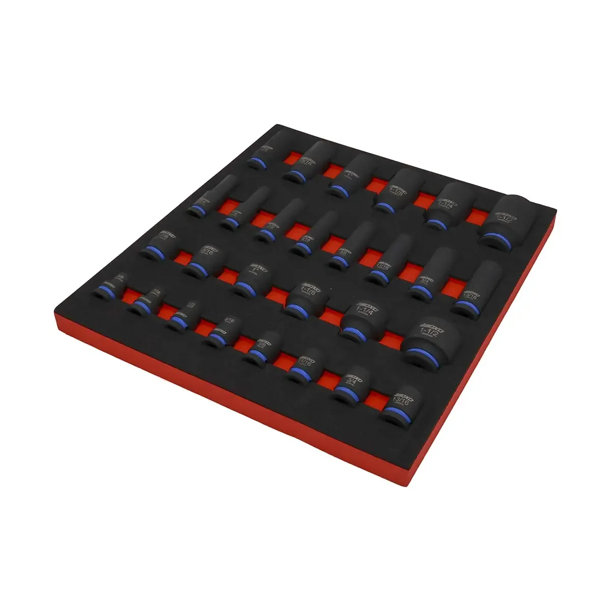 28-Piece ½” Drive SAE Impact Socket Set | 2/3 Drawer EVA Foam - Image 3