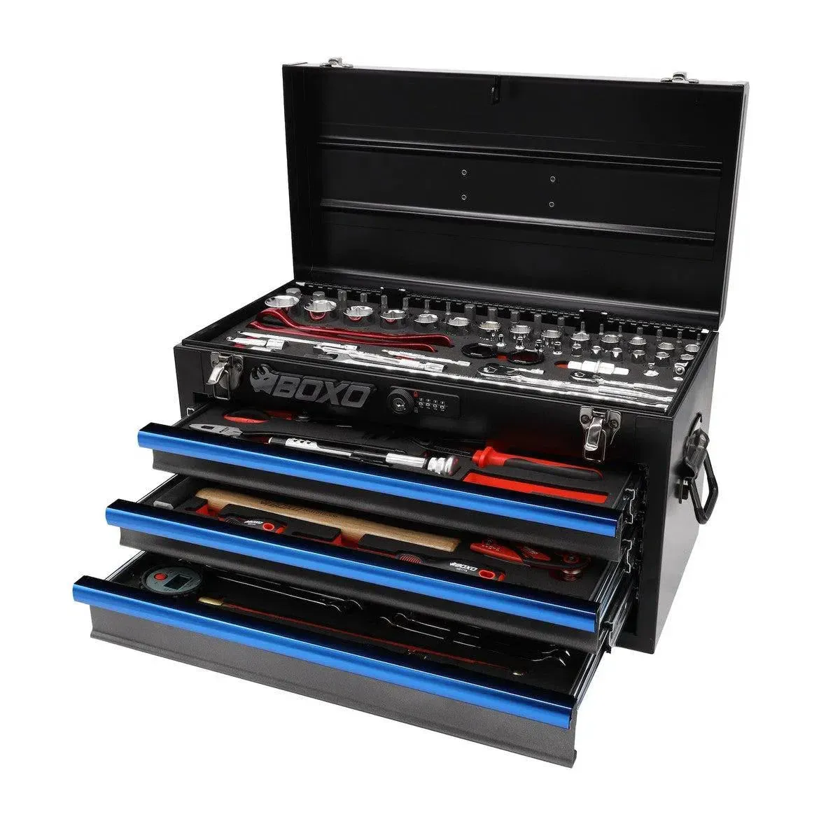 MotoBox | 103-Piece Metric Motorcycle 3-Drawer Hand Carry Tool Box - Image 13