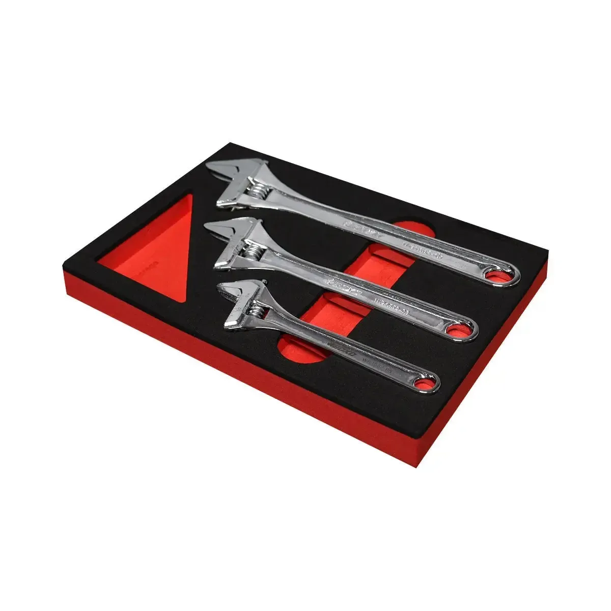 3-Piece Adjustable Chrome Wrench Set | 2/9 Drawer EVA Foam - Image 3