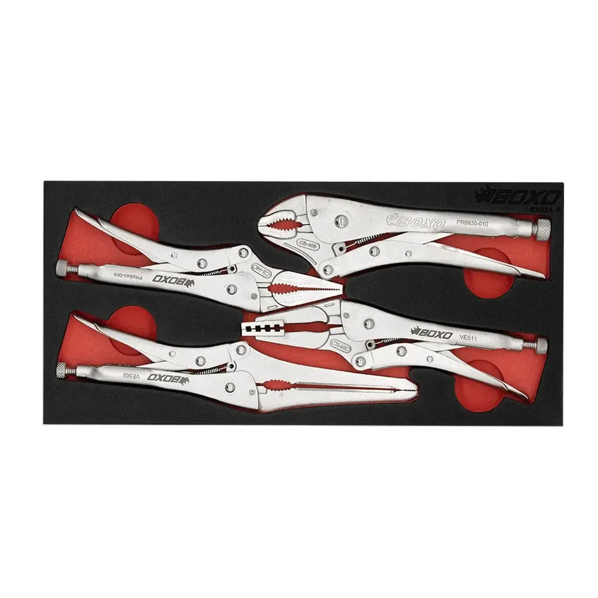 4-Piece Locking Pliers Set | 1/3 Drawer EVA Foam