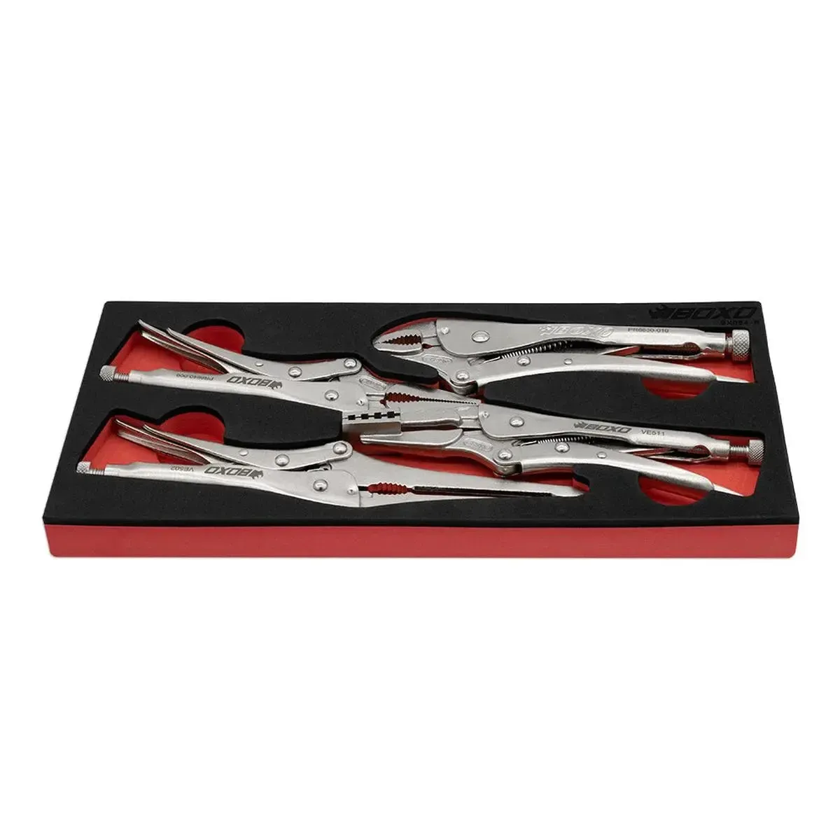 4-Piece Locking Pliers Set | 1/3 Drawer EVA Foam - Image 4