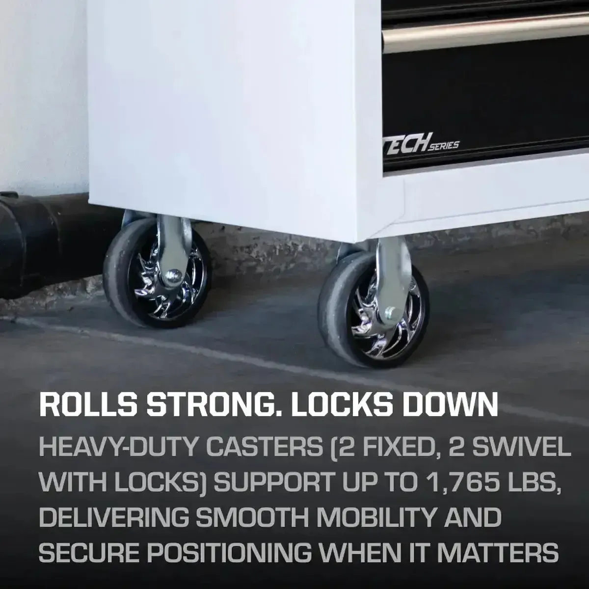 Tech Series | 41" 11-Drawer Rolling Tool Chest | White - Image 6