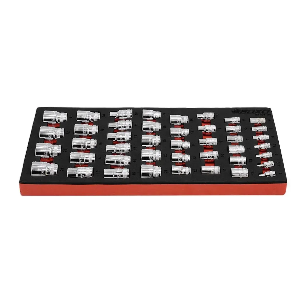 43-Piece 1/4", 3/8" & 1/2" Drive Spline Socket Set | 1/3 Drawer EVA Foam - Image 2