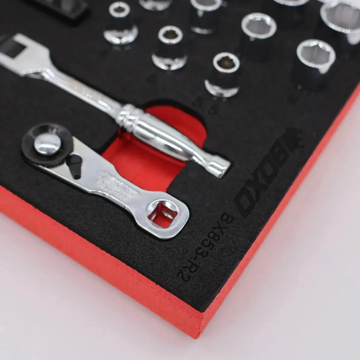 45-Piece Super Stubby Metric Ratchet Set | 1/9 Drawer EVA Foam - Image 4