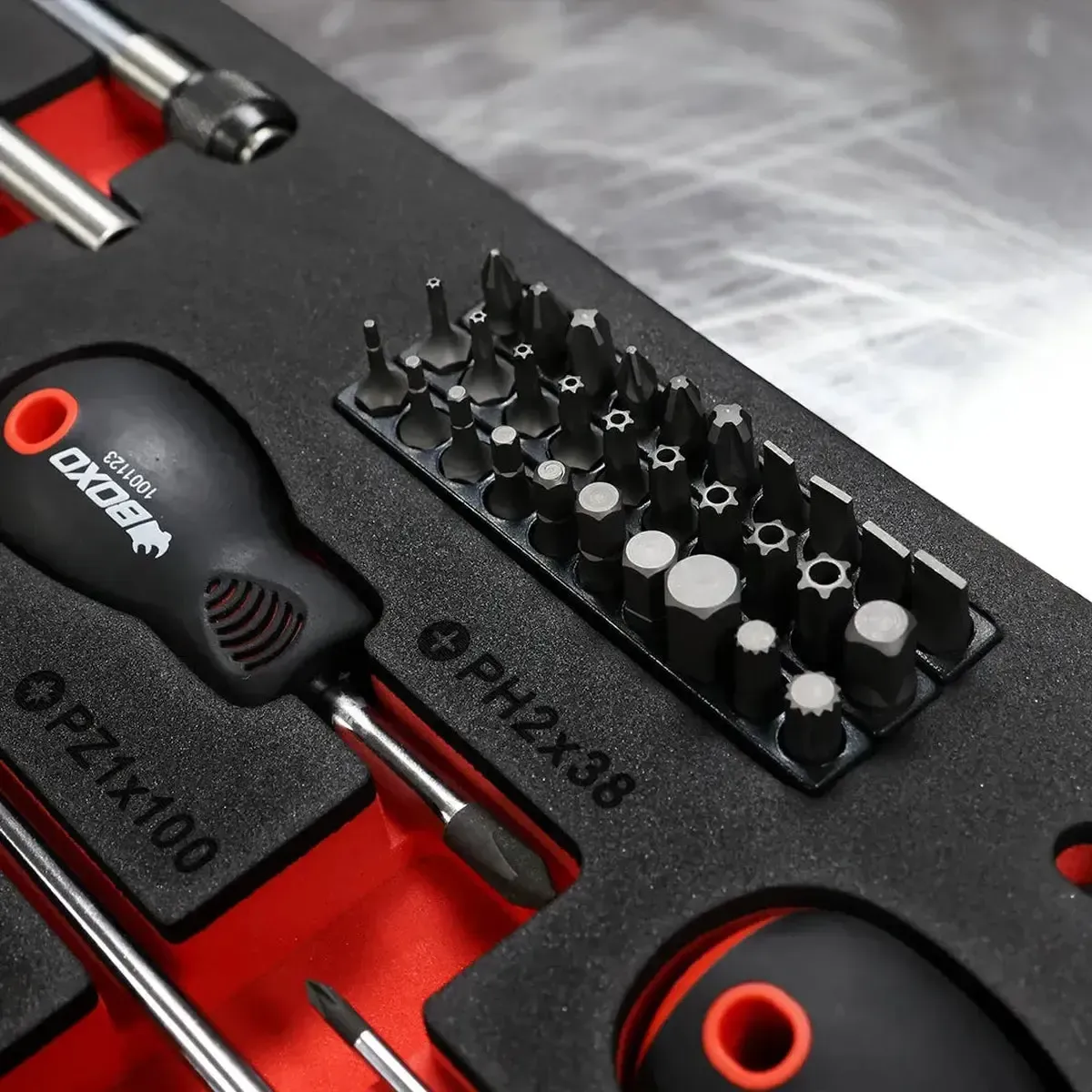 64-Piece Master Screwdriver & Bit Set | 3/3 Drawer EVA Foam - Image 8