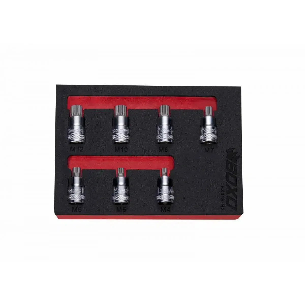 7-Piece 3/8" Drive Super Stubby Spline Bit Socket Set | 1/9th EVA Foam