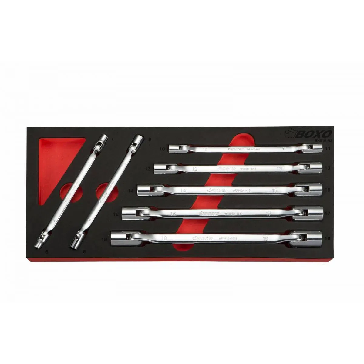 7-Piece Metric Double End Flexible Socket Wrench Set | 1/3rd EVA Foam