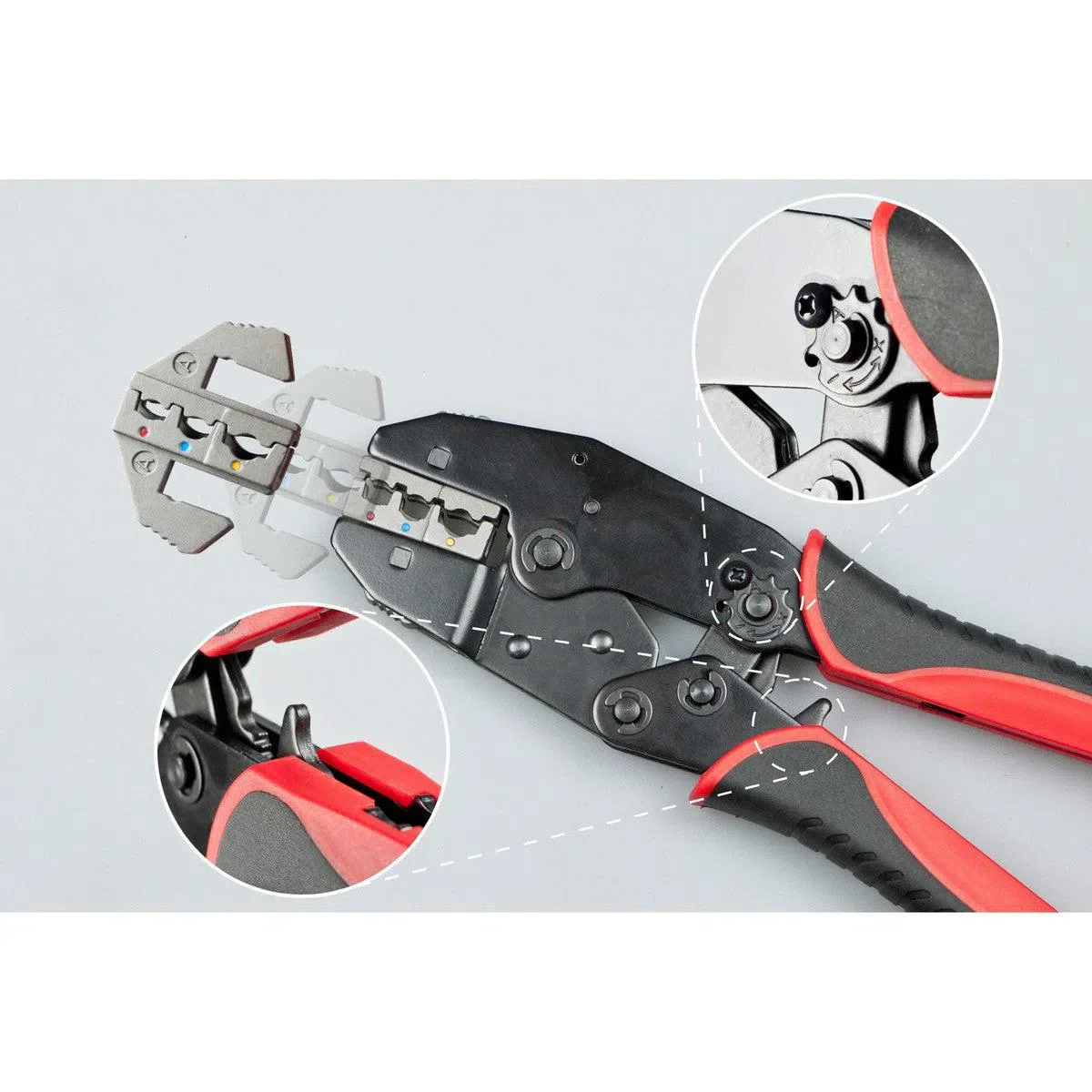 7-Piece Interchangeable Head Wire Crimper Kit - Image 7