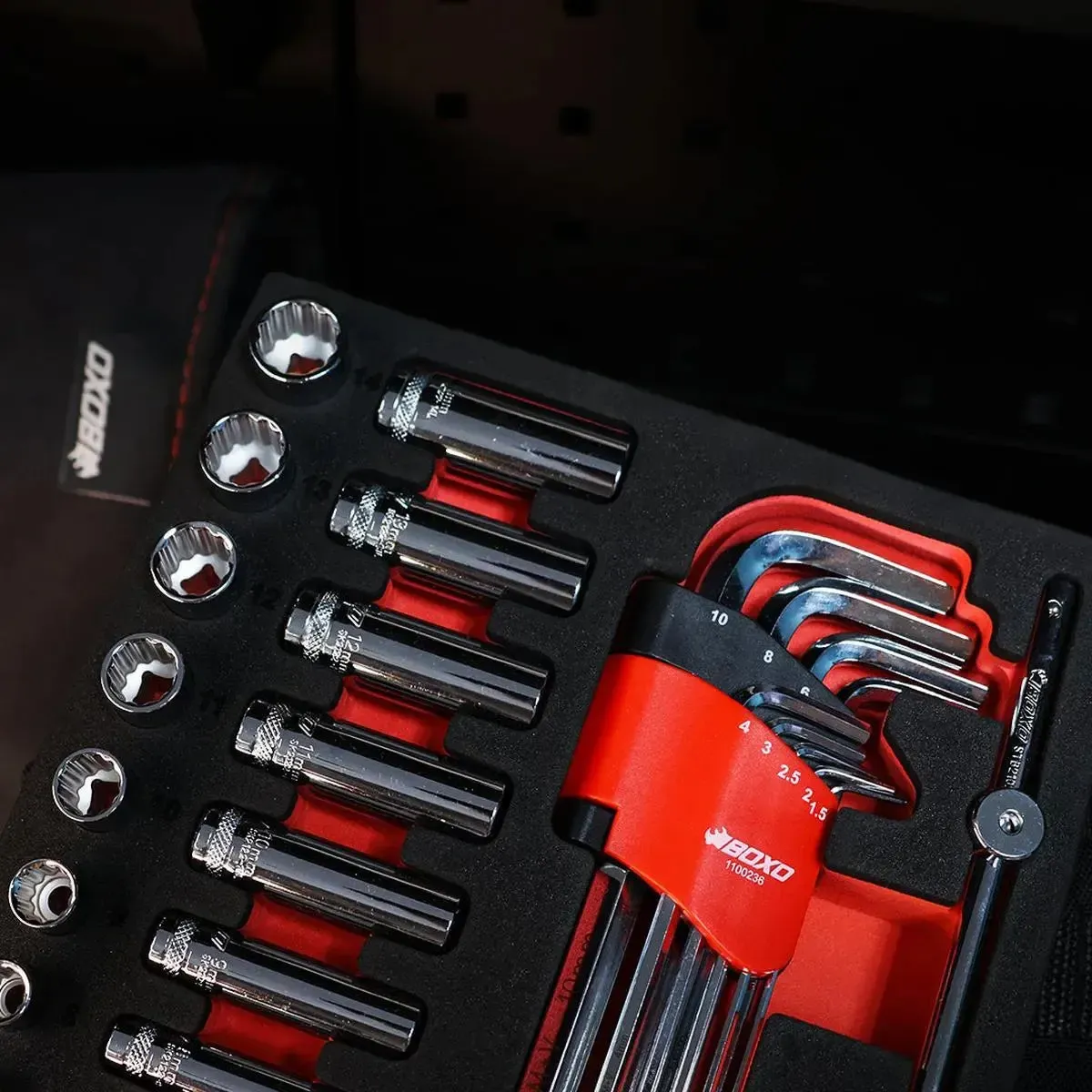 72-Piece 1/4" Drive Metric 12-Point Socket Set | 1/3rd EVA Foam - Image 3