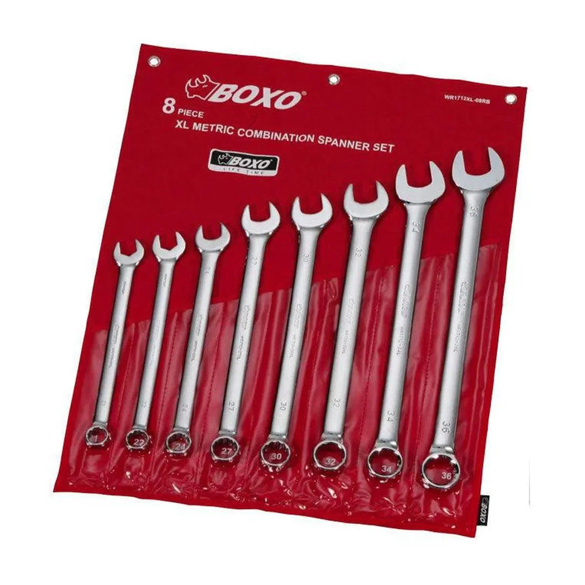8-Piece Metric XL Combination Wrench Set, Roll Up