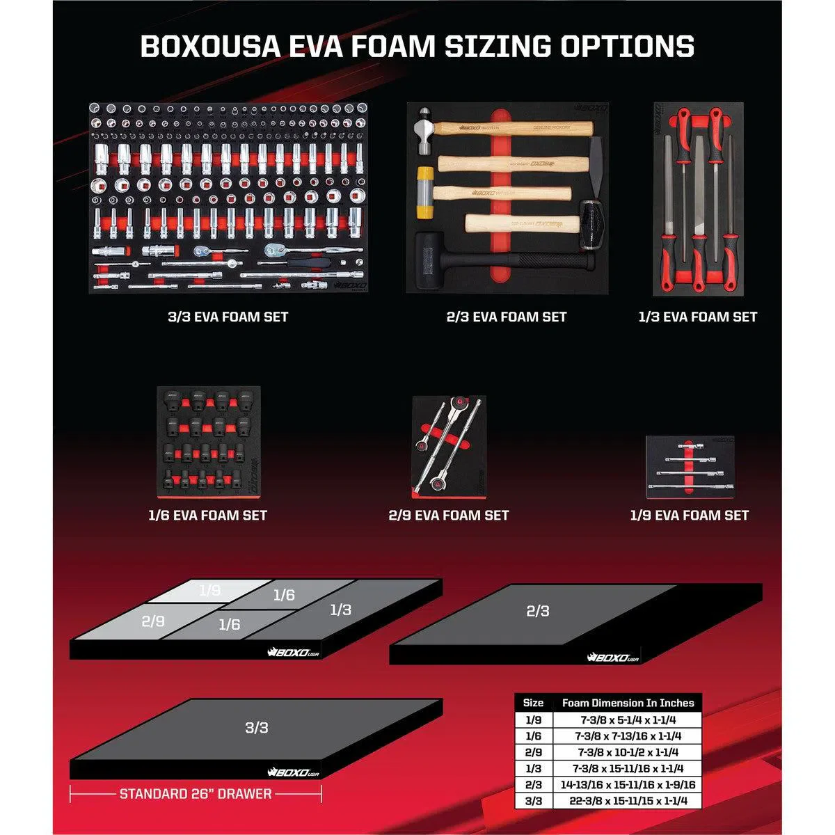 9-Piece 3/8" Drive Screwdriver Bit Socket Set | 1/9th EVA Foam - Image 2