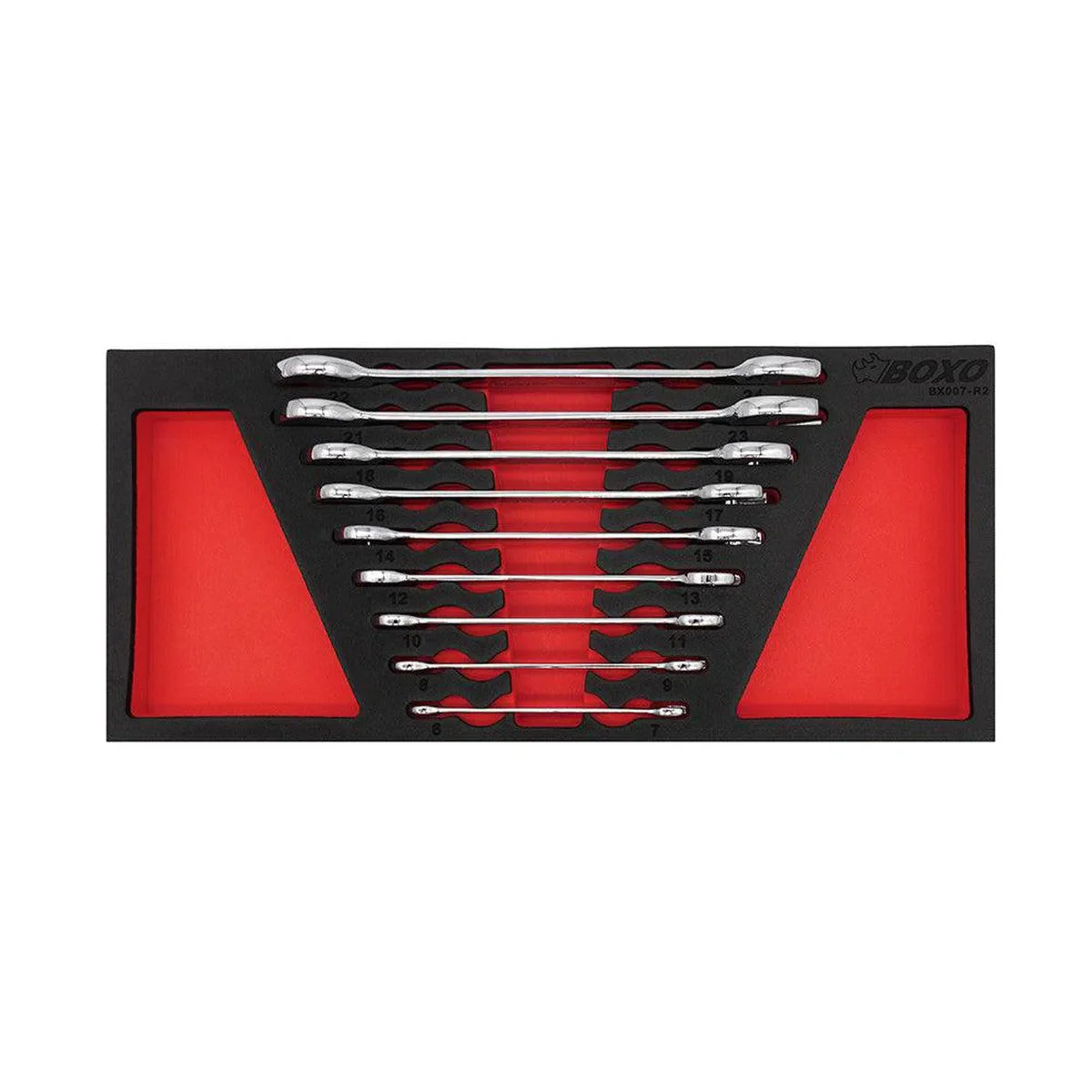 9-Piece Metric Double Open End Wrench Set | 1/3 Drawer EVA Foam