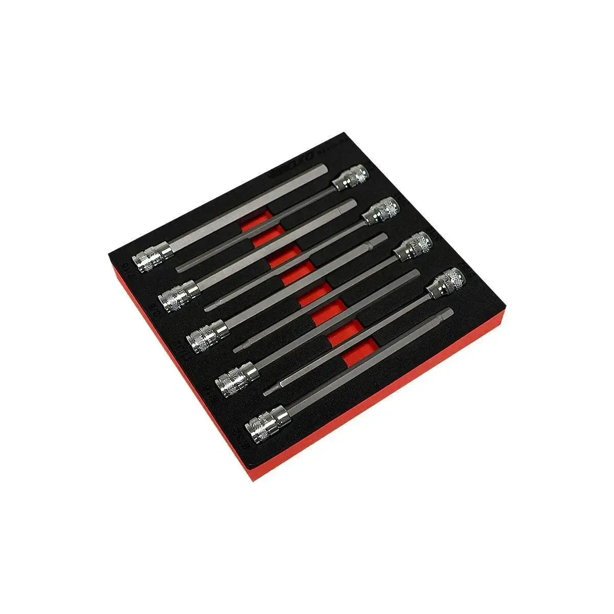 9-Piece 3/8" Drive Extra Long SAE Hex Bit Socket Set - Image 2