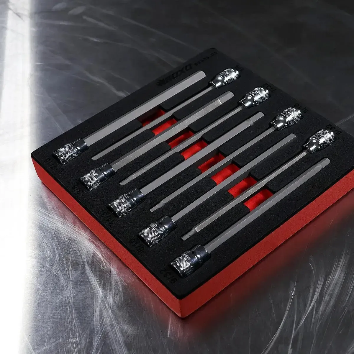 9-Piece 3/8" Drive Extra Long SAE Hex Bit Socket Set - Image 5