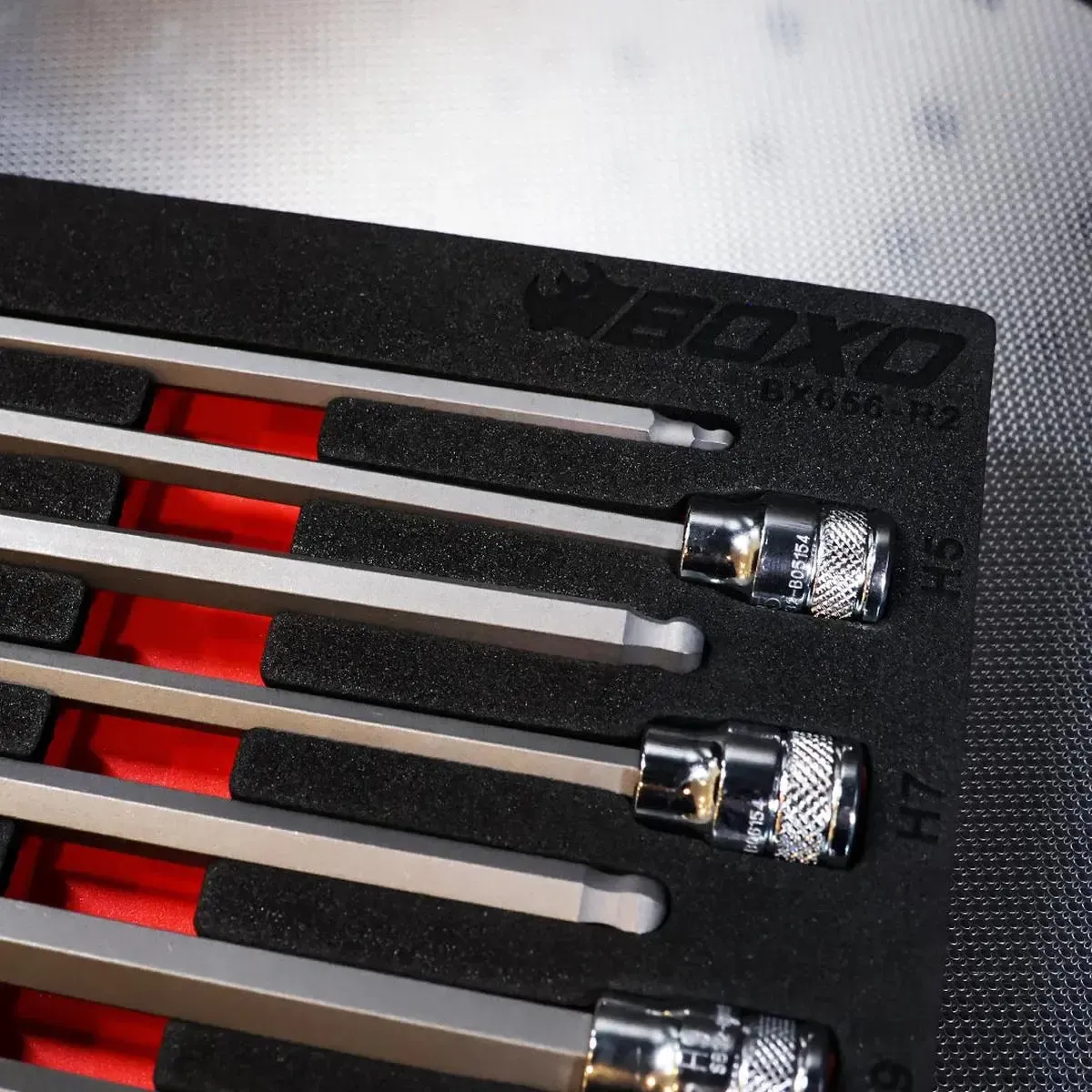9-Piece 3/8" Drive Long Ball Point Hex Bit Socket Set | 1/6 Drawer EVA Foam - Image 10