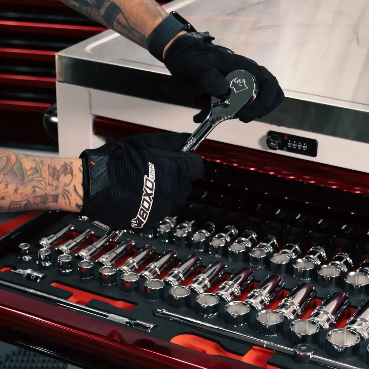 BOXO USA Mechanic Gloves – Touchscreen Compatible, High Durability Work Gloves - Image 6