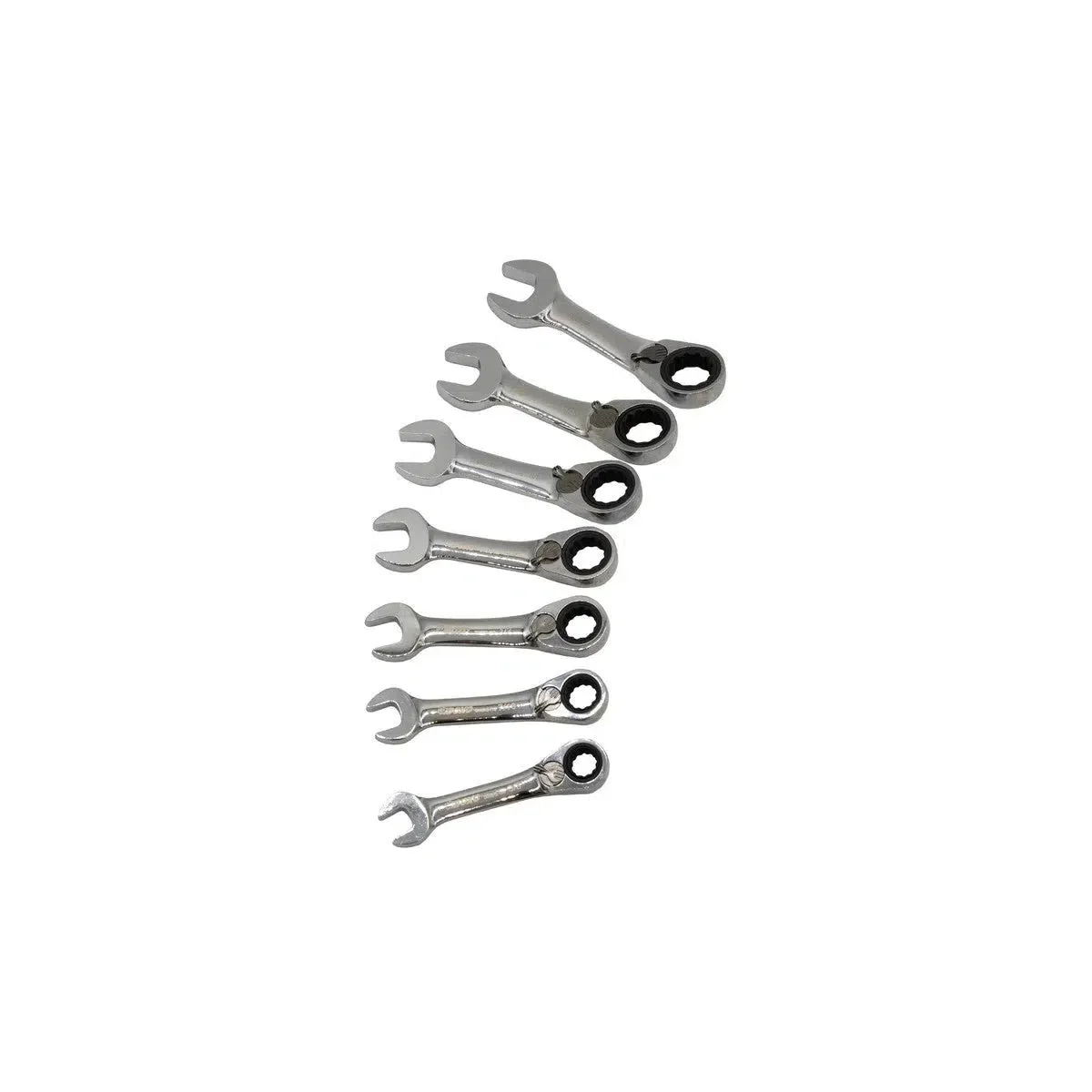 7-Piece Stubby SAE Reversible Ratcheting Combo Wrench Set | 1/9th EVA Foam - Image 3