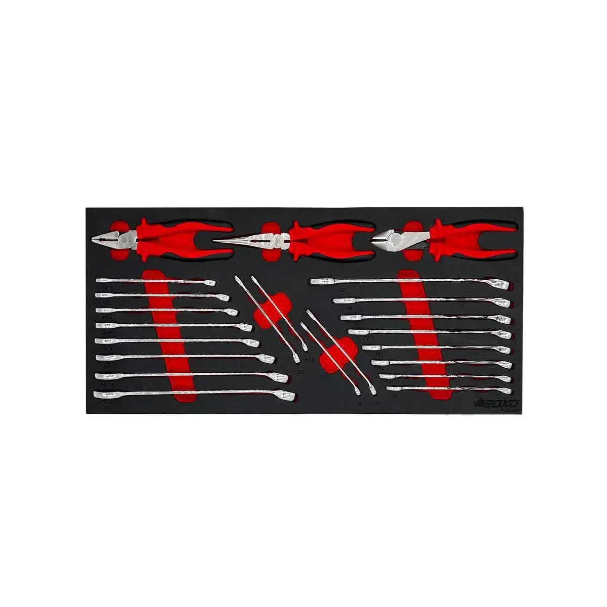 159-Piece, 6 and 12-Point, Metric and SAE Combo Tool Set for 5-Drawer Hand Carry Box - Image 3
