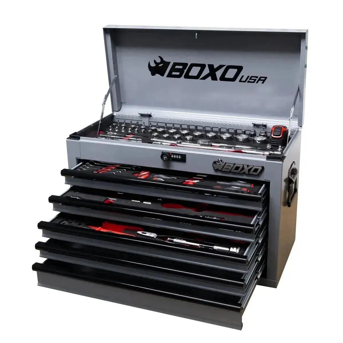MotoBox | 103-Piece Metric Motorcycle Tool Set with 5-Drawer Hand Carry Tool Box - Image 3