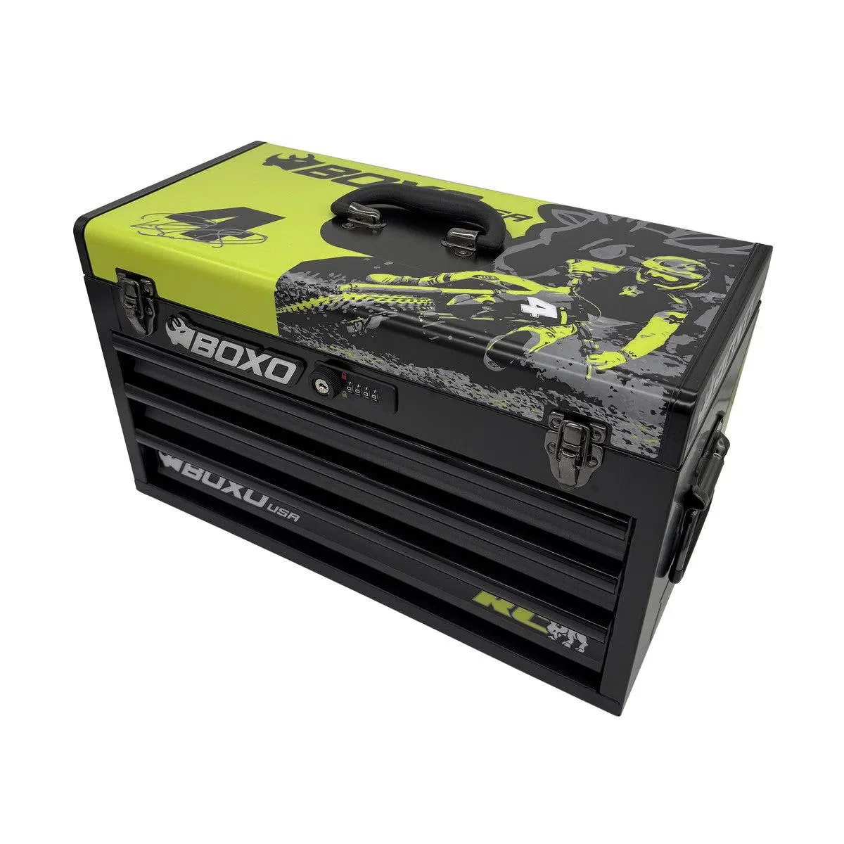 MotoBox | Ricky Carmichael 3-Drawer Portable Tool Box with 103-Piece Metric Motorcycle Tool Set - Image 8