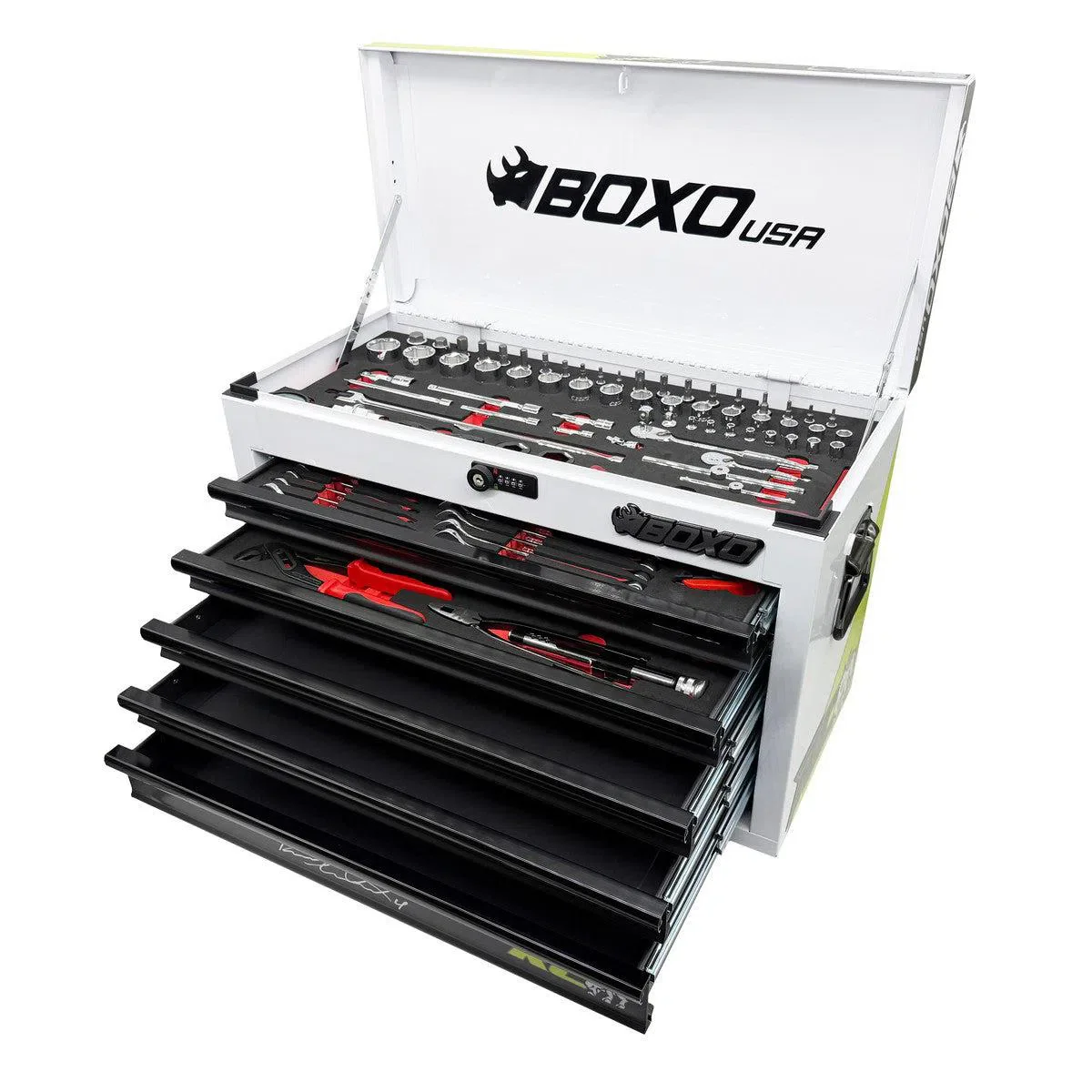 MotoBox | Ricky Carmichael 26" 5-Drawer Portable Tool Box with 103-Piece Metric Motorcycle Tool Set - Image 10