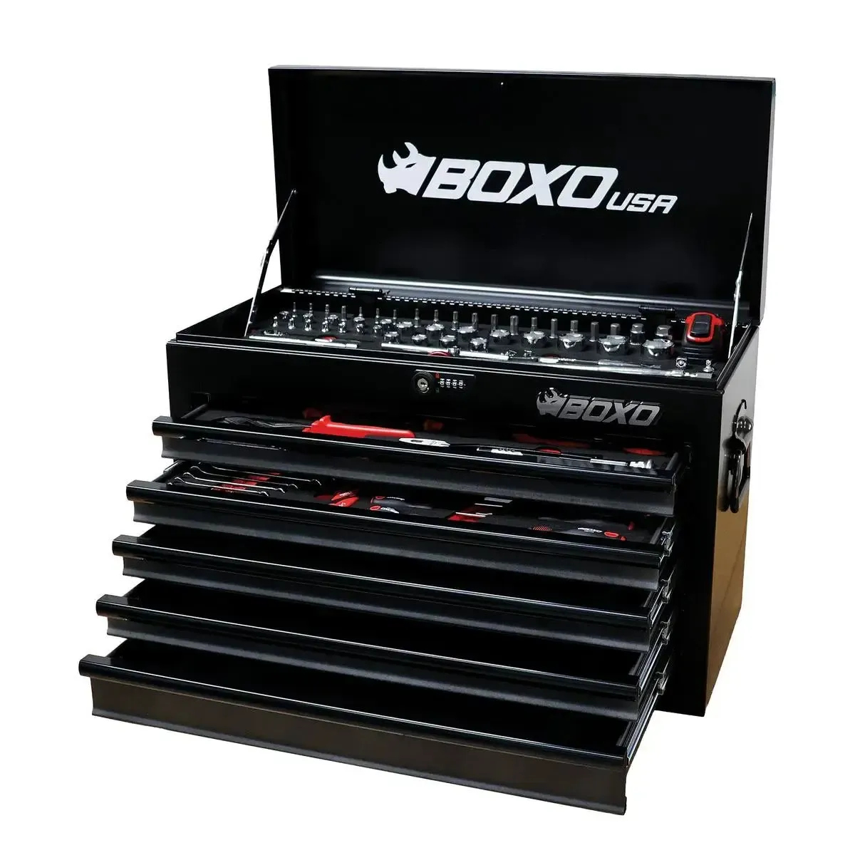 MotoBox | Ricky Carmichael 26" 5-Drawer Portable Tool Box with 103-Piece Metric Motorcycle Tool Set - Image 3