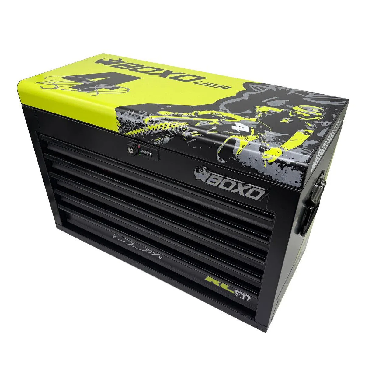 MotoBox | Ricky Carmichael 26" 5-Drawer Portable Tool Box with 103-Piece Metric Motorcycle Tool Set - Image 4