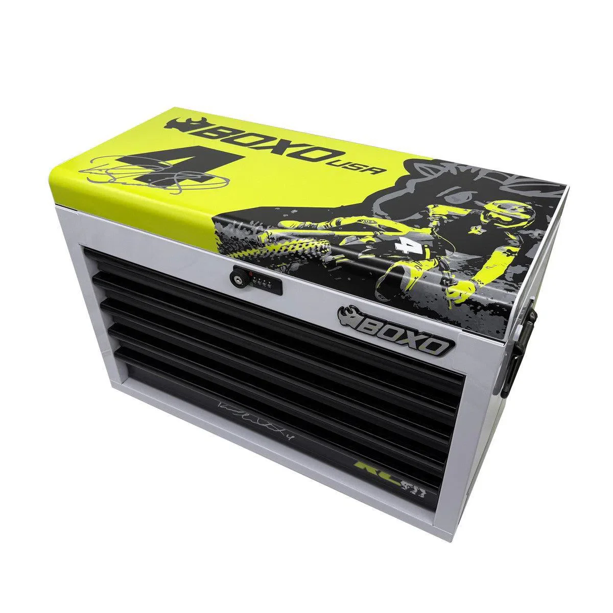 MotoBox | Ricky Carmichael 26" 5-Drawer Portable Tool Box with 103-Piece Metric Motorcycle Tool Set - Image 7