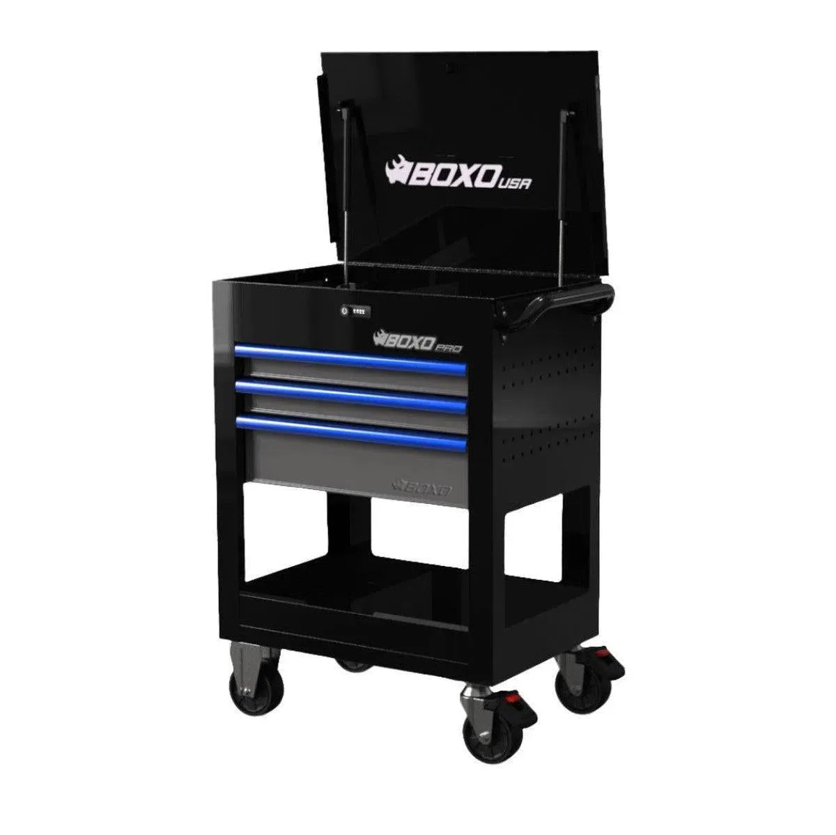 Pro Series | 28" 3-Drawer Flip top Service Cart Tool Box - Image 8