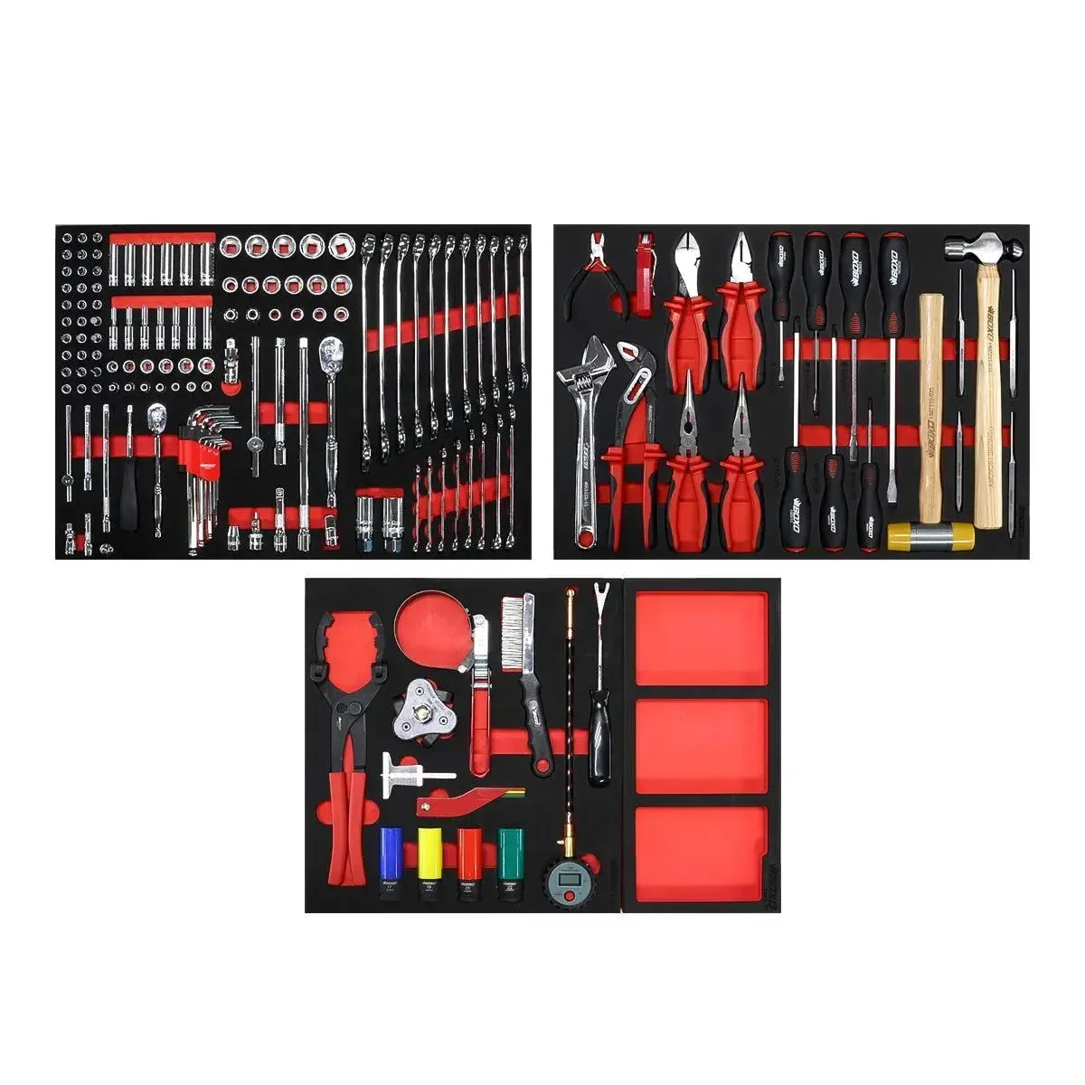 Pro Series | 28" 3-Drawer Flip-Top Service Cart with 160-Piece Quick Service Master Tool Set - Image 4