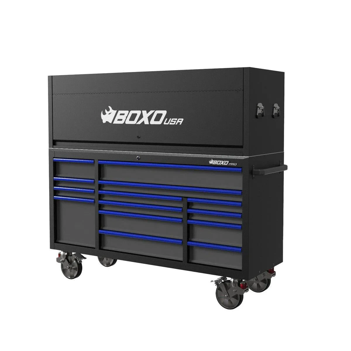 Pro Series | 72" 14-Drawer Garage Top Rolling Tool Box | Black - Image 6
