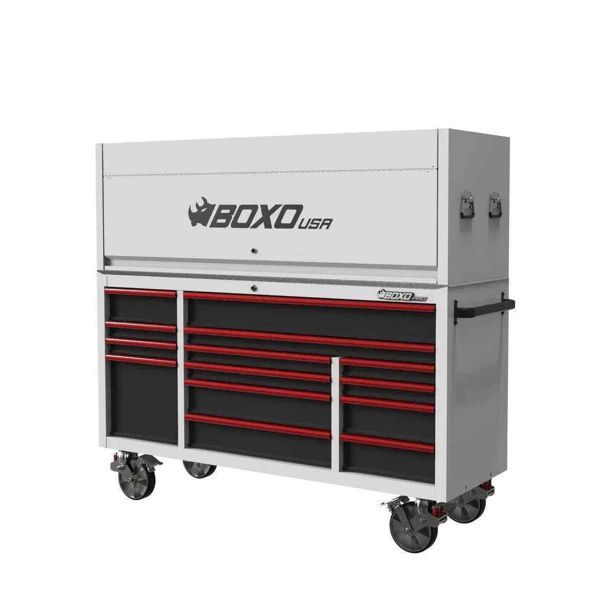Pro Series | 72" 14-Drawer Garage Top Rolling Tool Box | White - Image 3