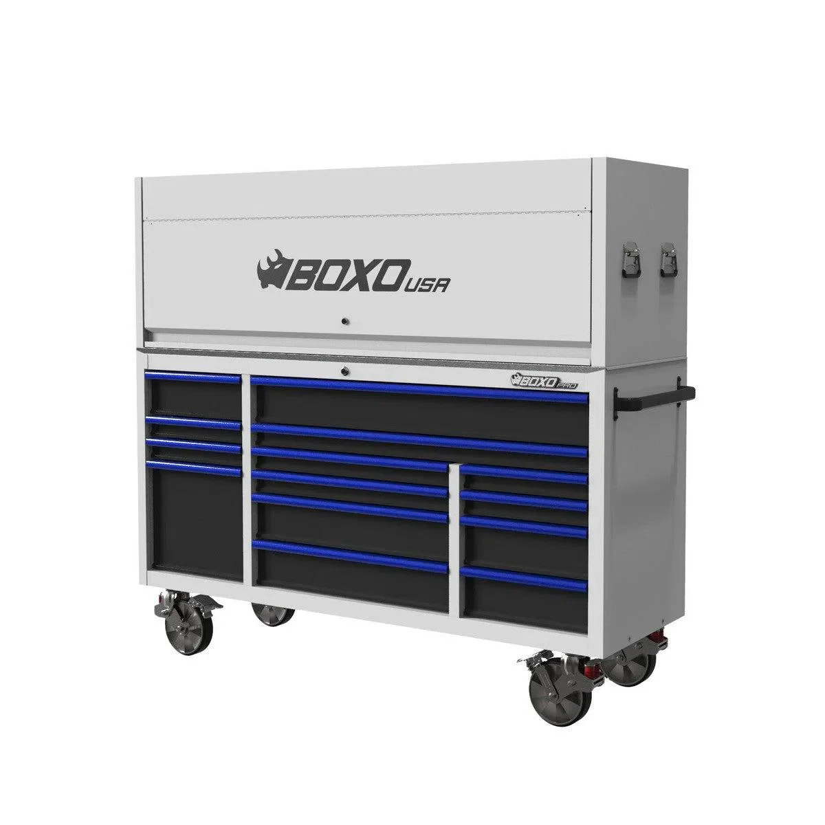 Pro Series | 72" 14-Drawer Garage Top Rolling Tool Box | White - Image 4