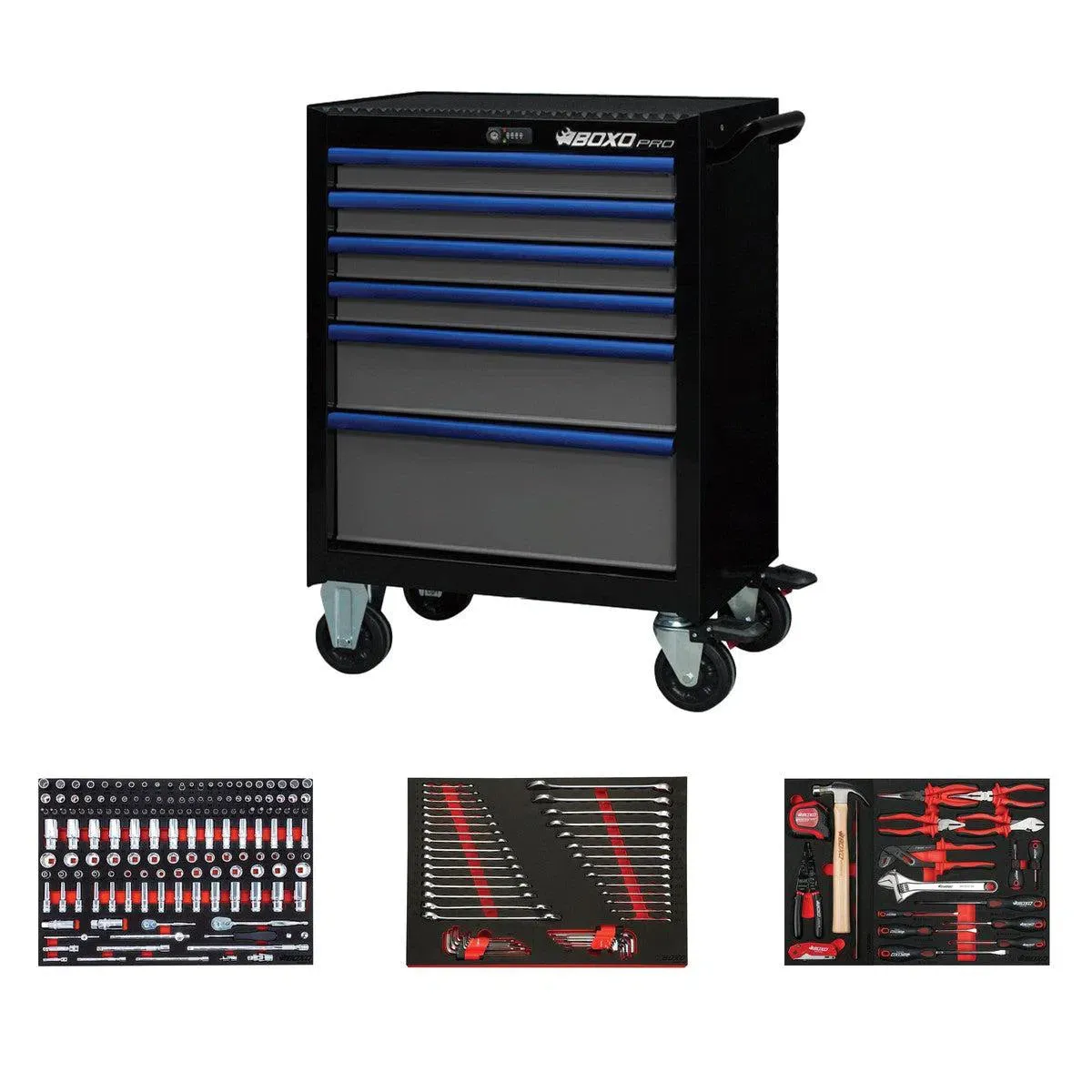 Pro Series | 26" 6-Drawer Rolling Tool Box with 222-Piece Master Tool Set - Image 4