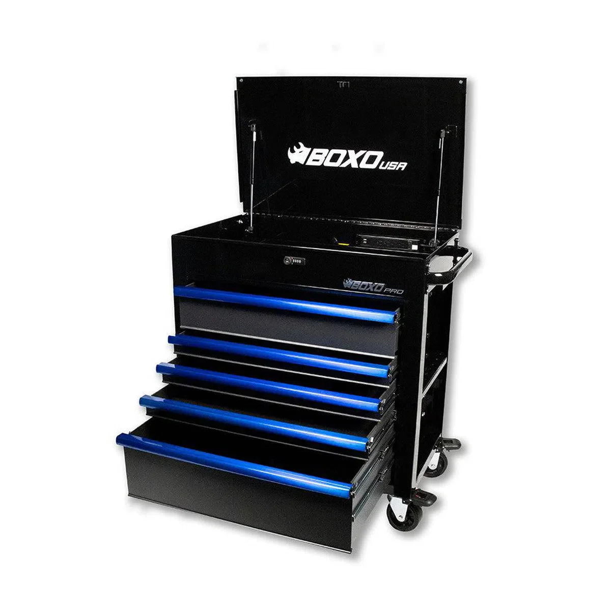 Pro Series | 35" 5-Drawer Flip-Top Service Cart Tool Box with 222-Piece Master Tool Set - Image 9