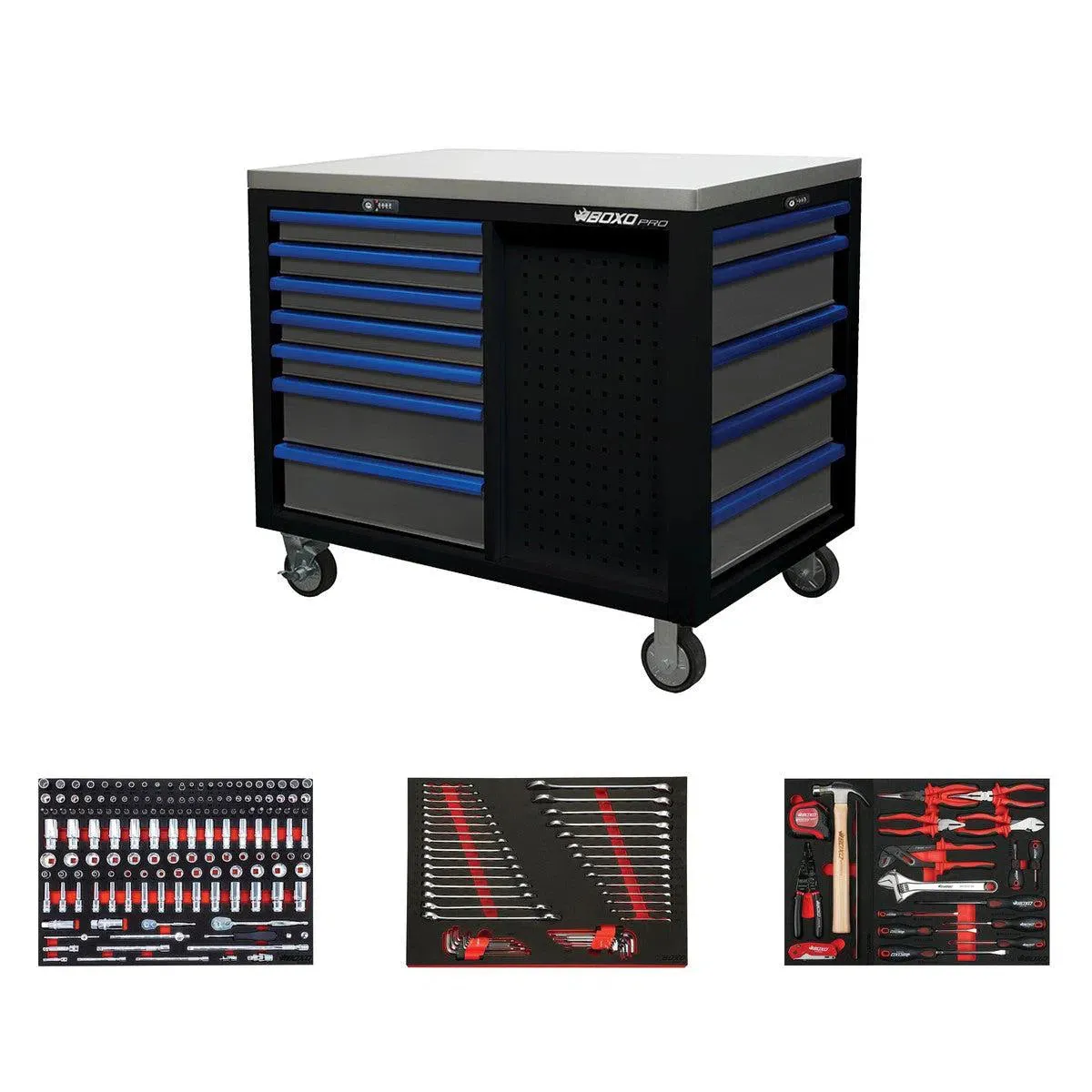 Pro Series | 45” 12-Drawer Workstation Tool Box with 222-Piece Master Tool Set - Image 3
