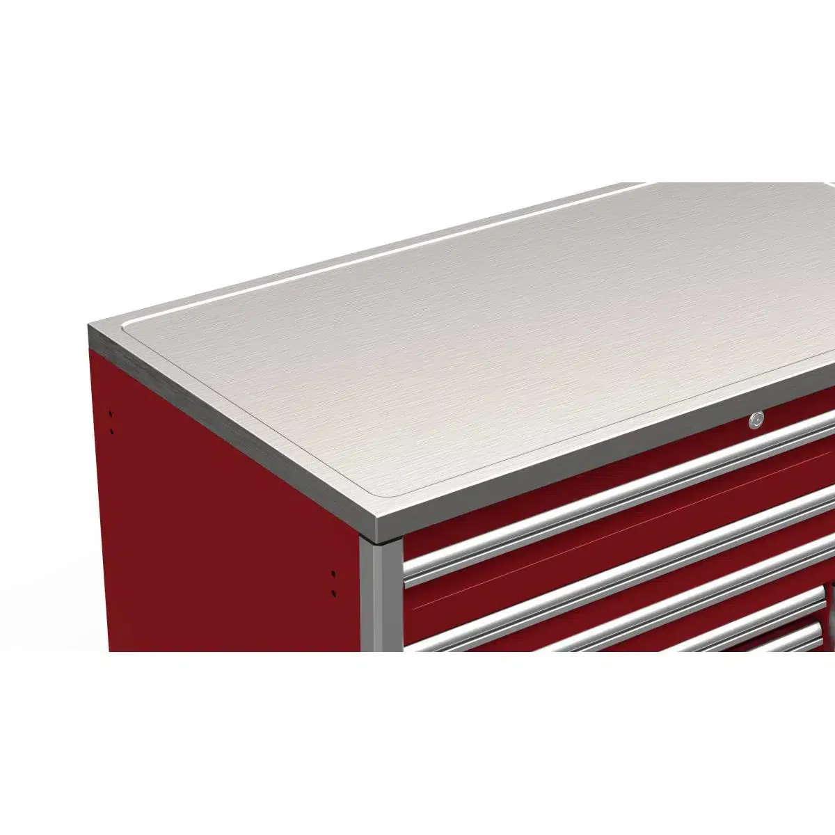 54" Polished Stainless Steel Tool Box Worktop